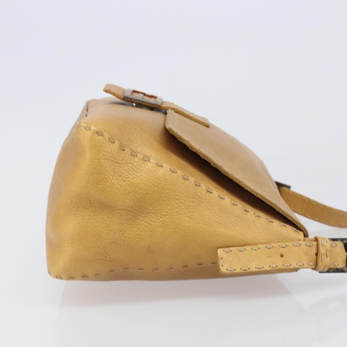 Fendi Selleria Leather, Brown, Leather, Shoulder Bag