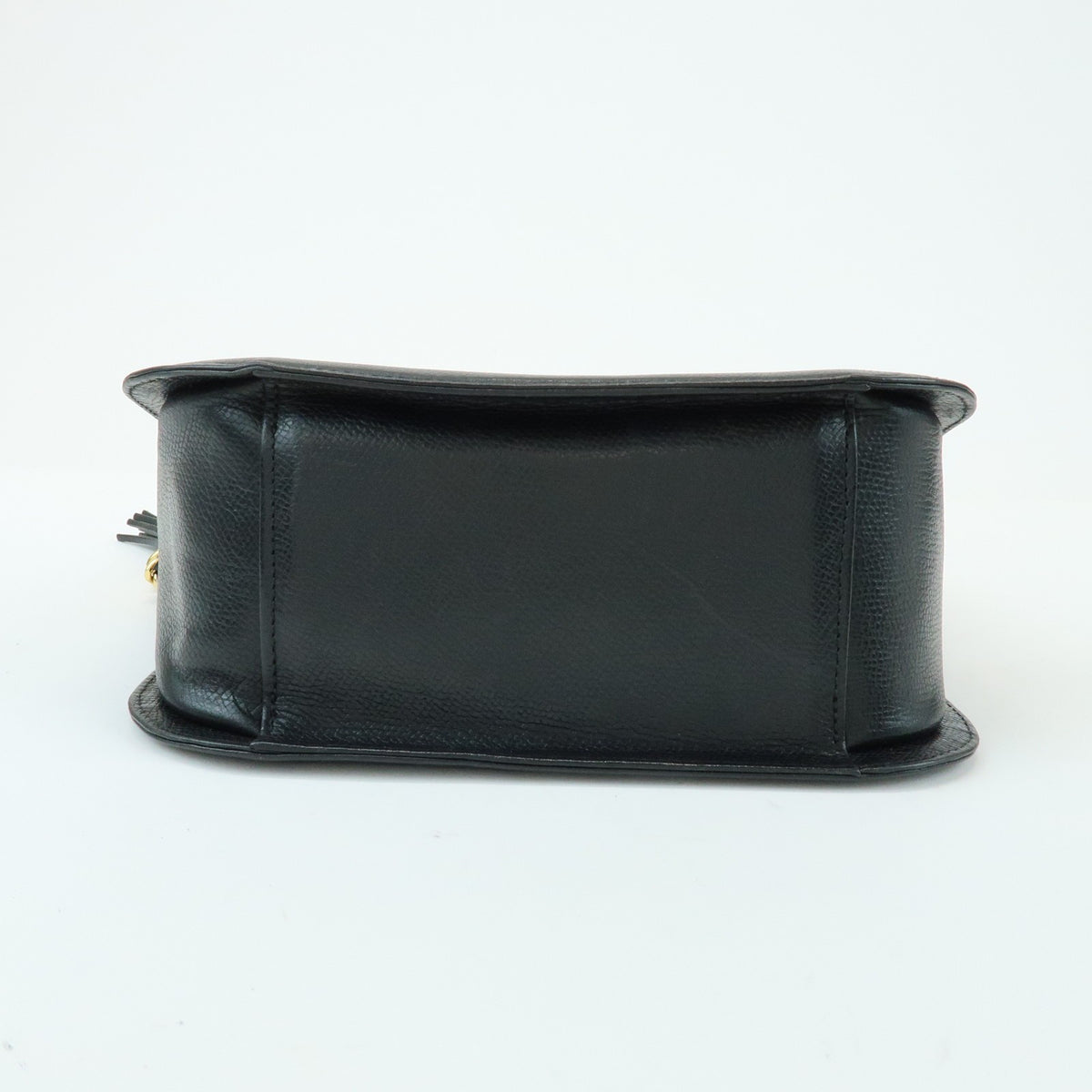 Valentino Garavani VLogo Flap Leather, Black, Leather, Shoulder Bag