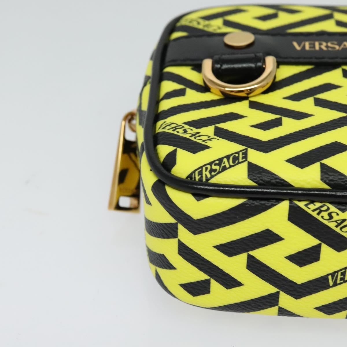 Versace Vintage Clutch Leather, Yellow, PVC, Clutch