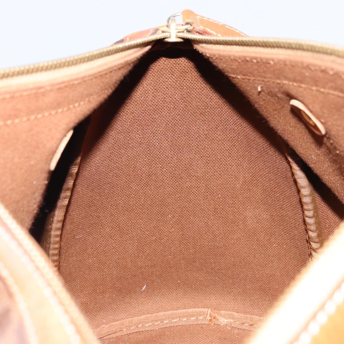 Celine Vintage Macadam Boston bag Canvas and Leather, BROWN, CANVAS, Handbag