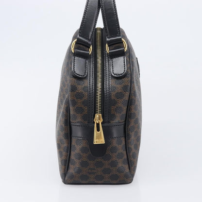 Celine Top Handle Leather, Black, PVC, Handbag