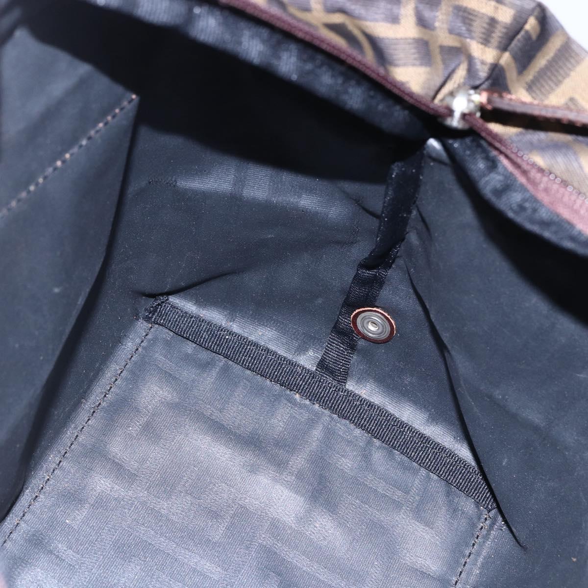 Fendi Vintage Zucca Handbag Zucca, BLACK, CANVAS, Handbag