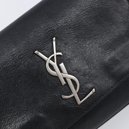 Saint Laurent Kate Box Leather, Black, Leather, Handbag