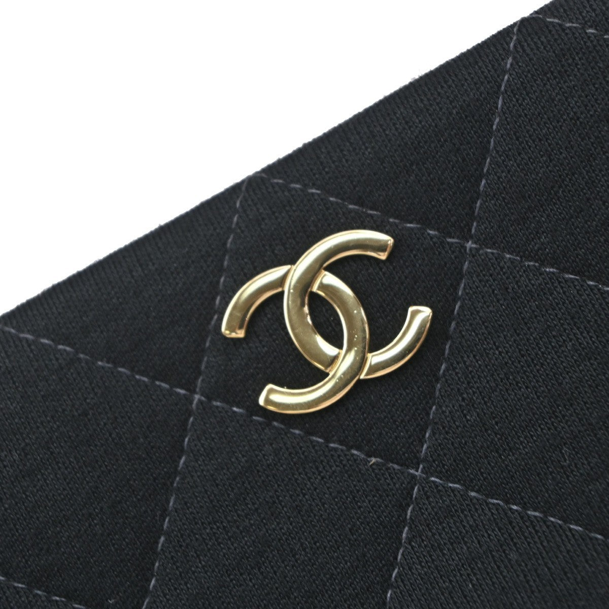 Chanel Vintage CC Chain Quilted Canvas, Black, Canvas, Tote Bag