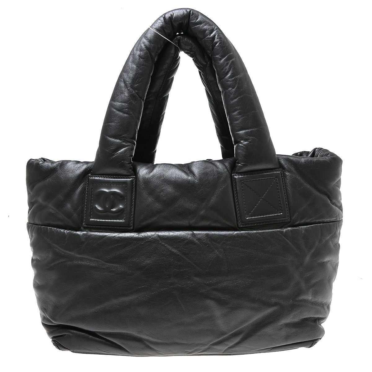 Chanel Coco Cocoon Reversible Tote Quilted Lambskin, Black, Leather, Tote Bag