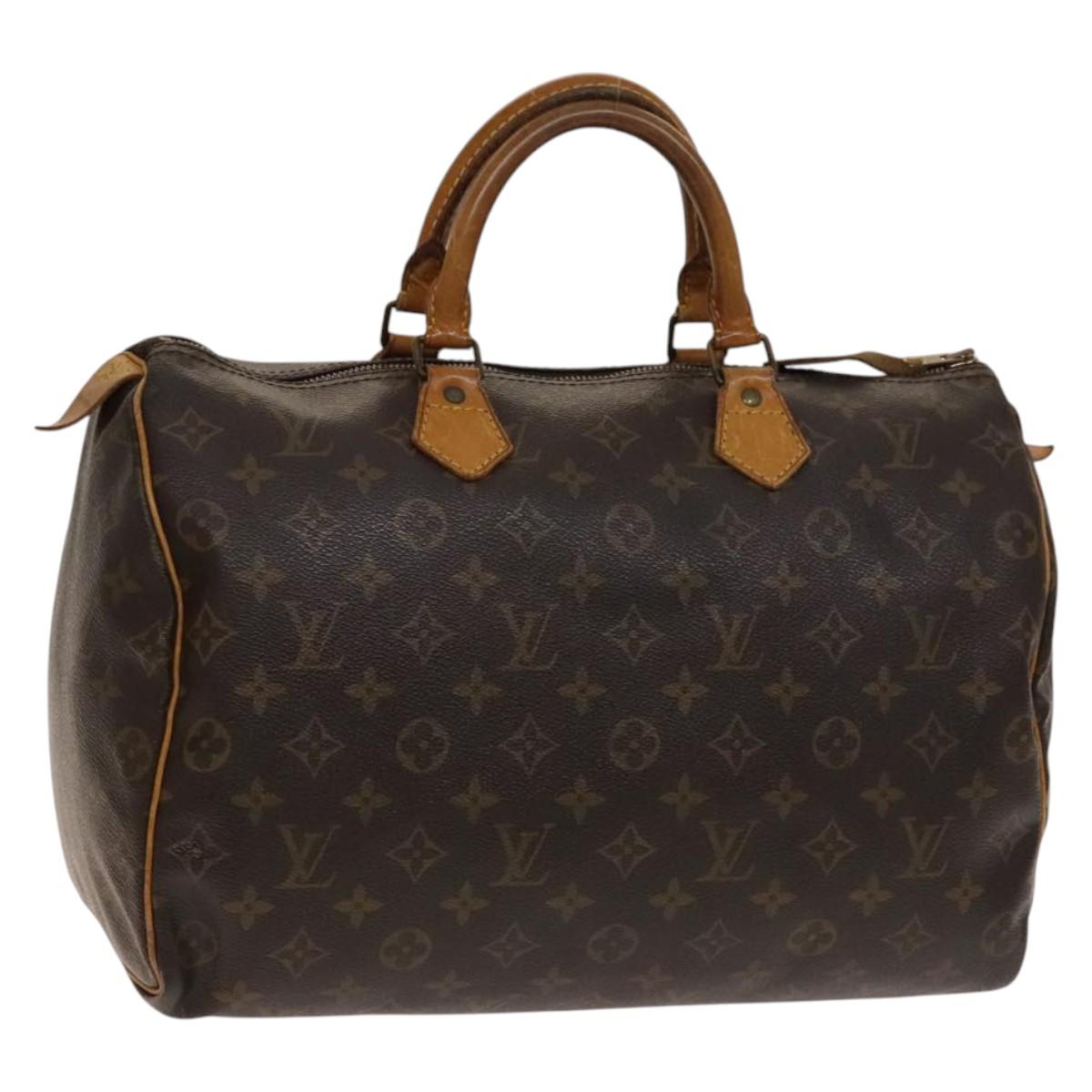 Louis Vuitton Speedy Handbag Monogram Canvas, BROWN, CANVAS, Handbag