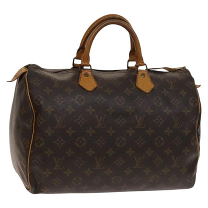 Louis Vuitton Speedy Handbag Monogram Canvas, BROWN, CANVAS, Handbag