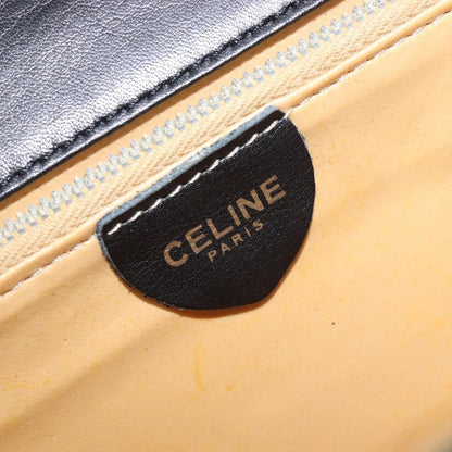 Celine Shoulder Leather, Black, Leather, Shoulder Bag