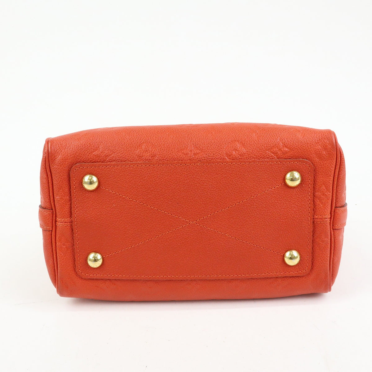 Louis Vuitton Speedy Bandouliere Monogram Empreinte Leather, Orange, Leather, Handbag