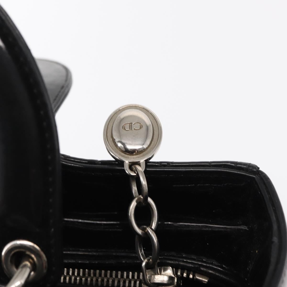 Christian Dior Lady Dior Cannage Stitch Patent, Black, Patent Leather, Handbag