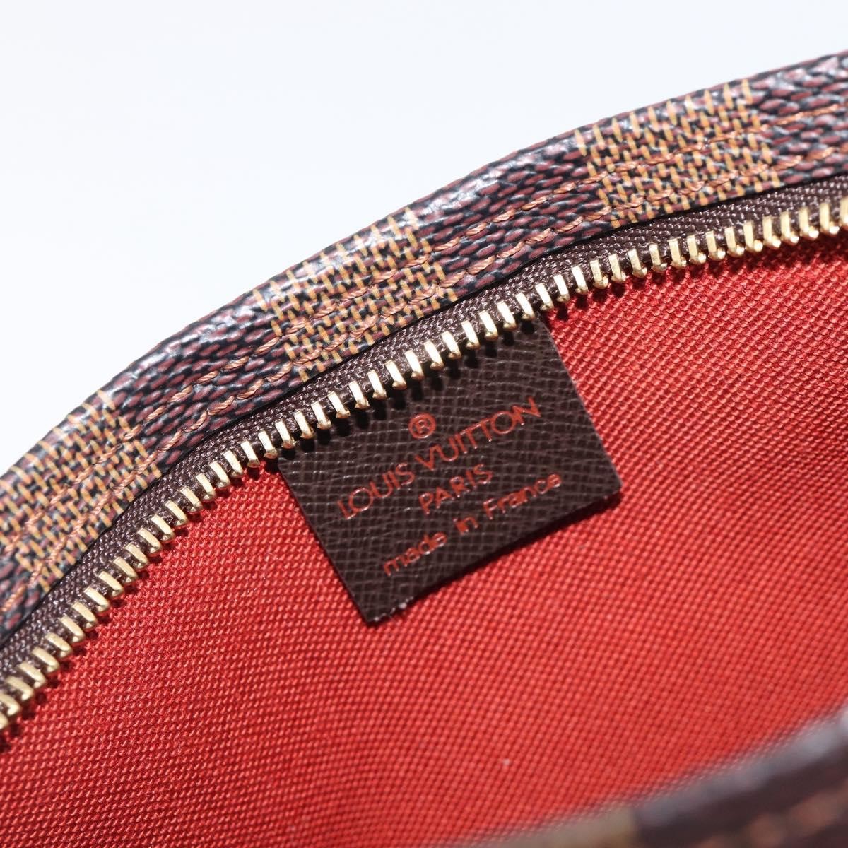 Louis Vuitton Trousse Make Up Damier, Brown, Canvas, Clutch