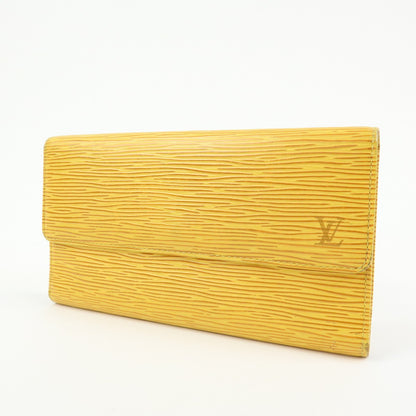 Louis Vuitton Porte Tresor International Epi Leather, Yellow, Leather, Wallet