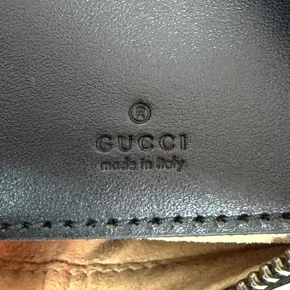 Gucci GG Marmont Half Moon Hobo Matelasse Leather, Black, Leather, Shoulder Bag