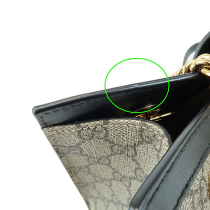 Gucci Padlock Chain GG Coated Canvas with Leather, Beige, Canvas, Tote Bag