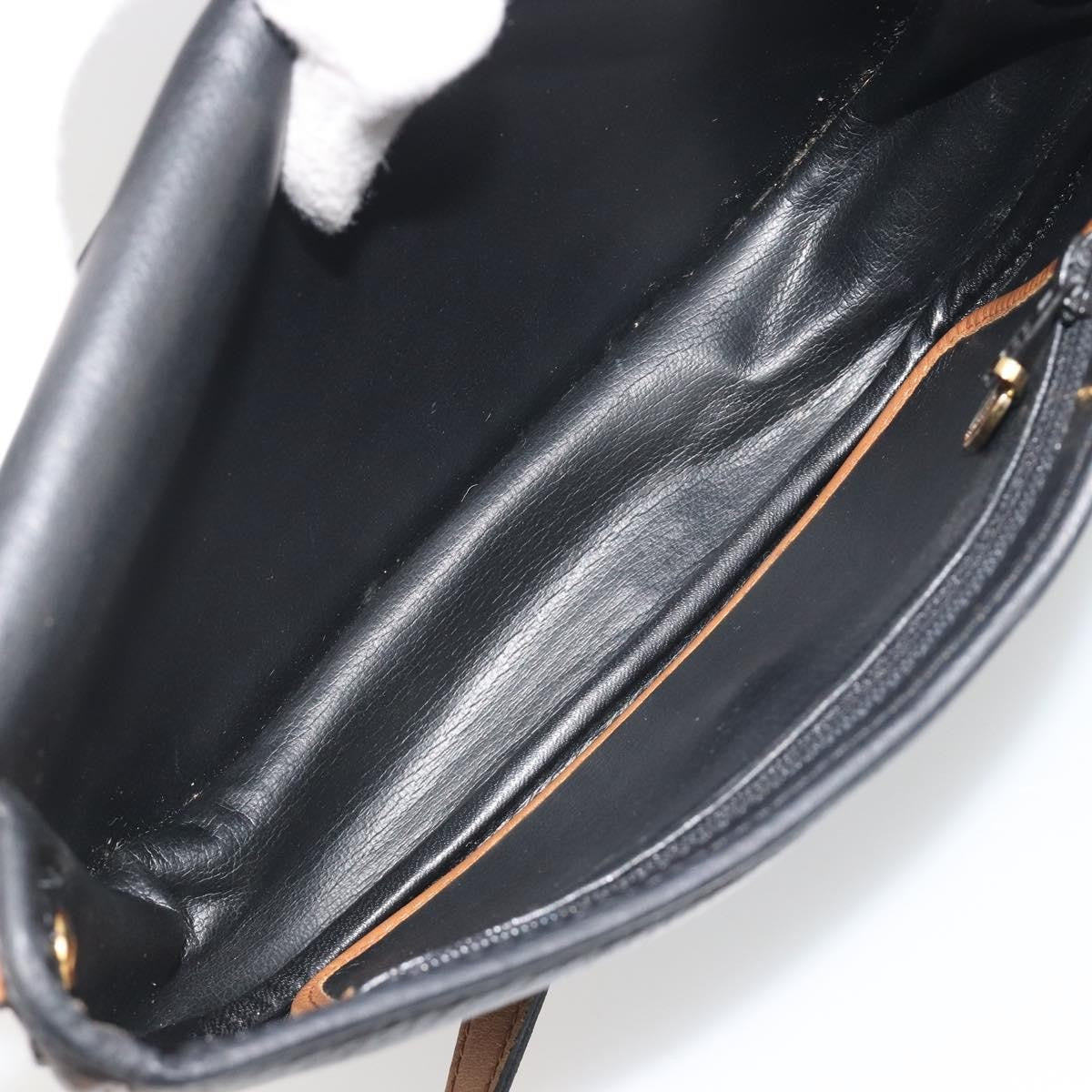 Christian Dior Vintage CD Flap Leather, Black, Leather, Shoulder Bag