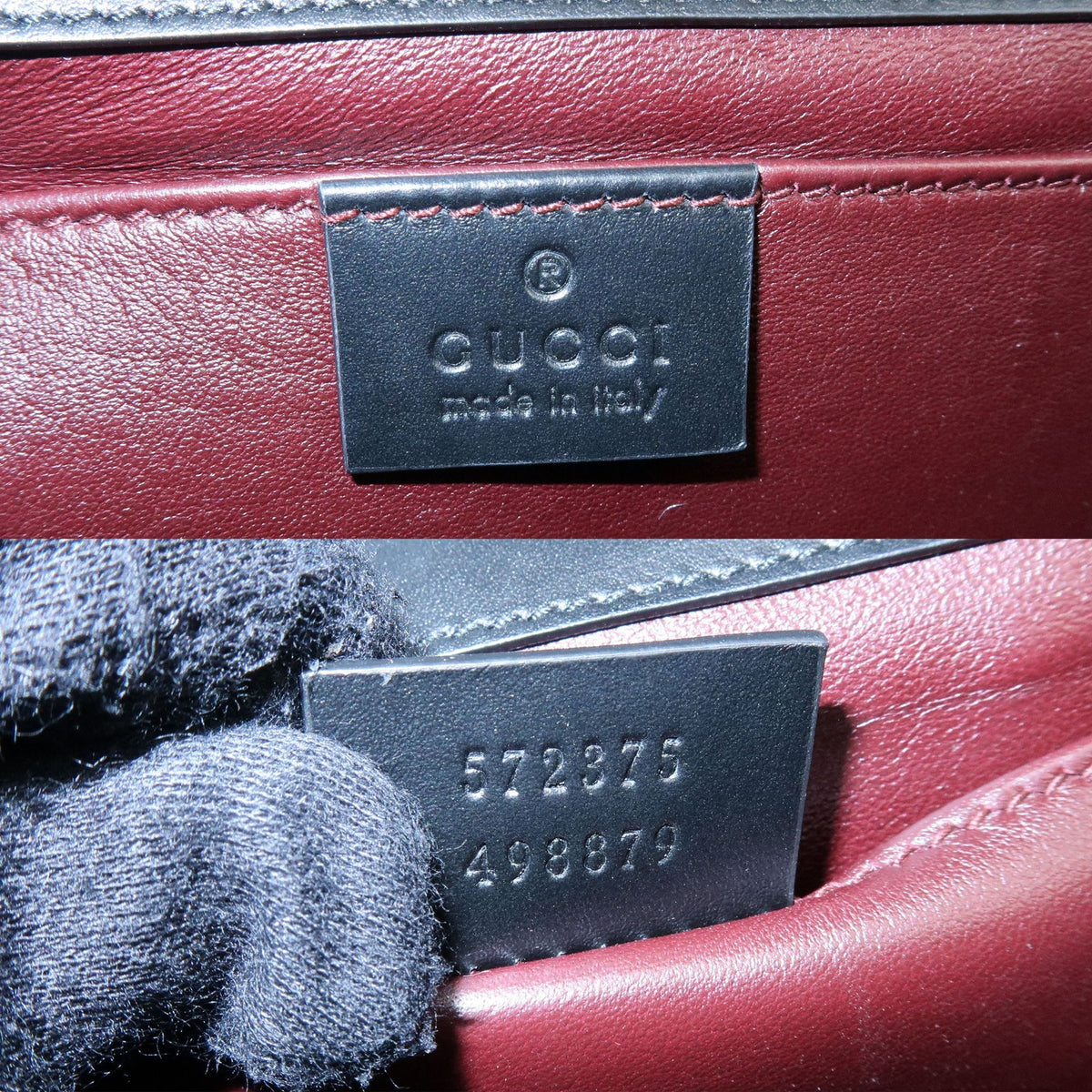 Gucci Zumi Leather, Black, Leather, Shoulder Bag