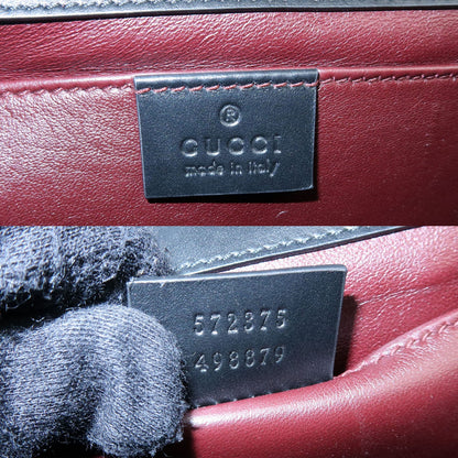 Gucci Zumi Leather, Black, Leather, Shoulder Bag