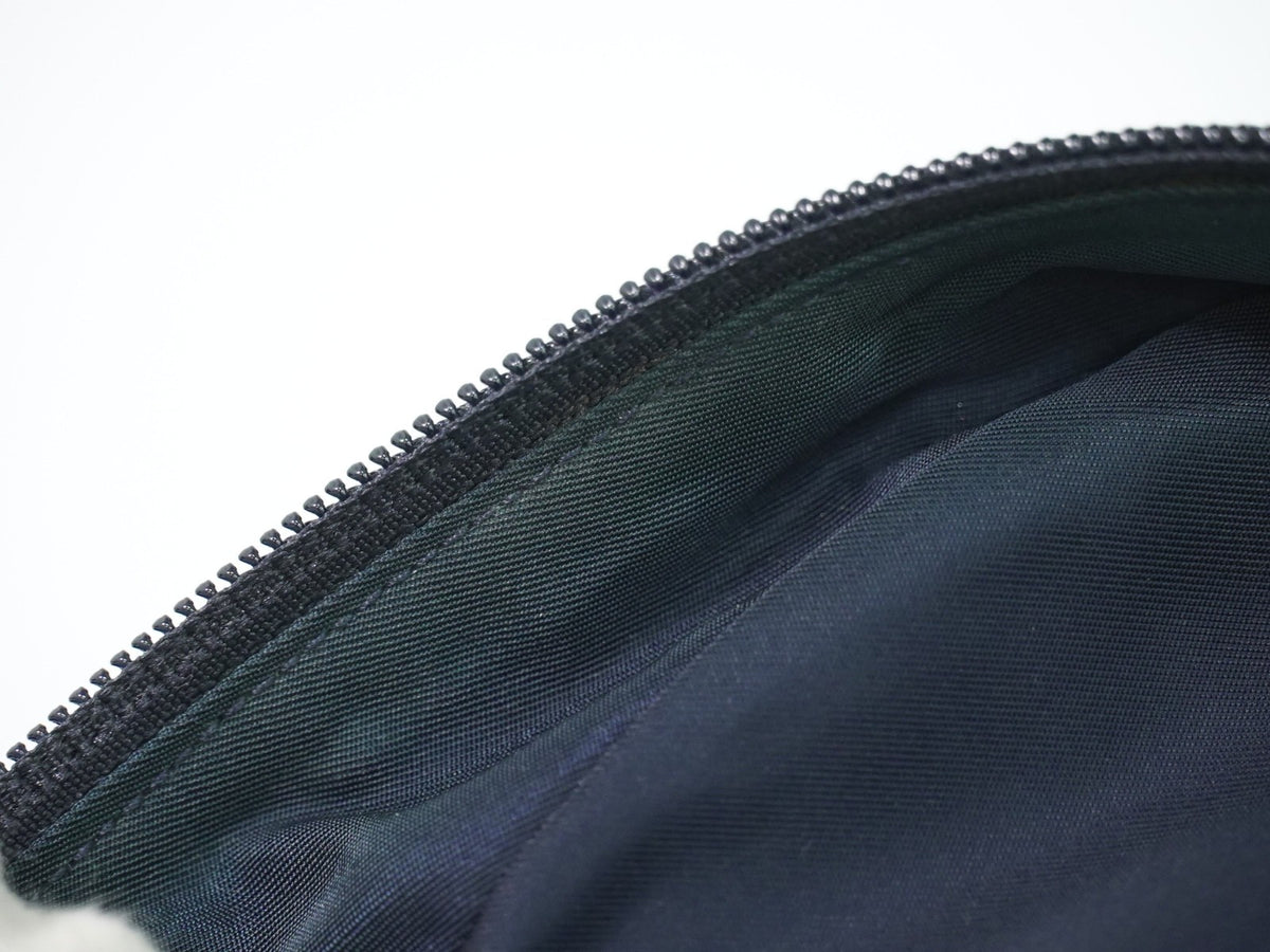 Christian Dior Saddle Zip Diorissimo Canvas, Navy, Canvas, Clutch