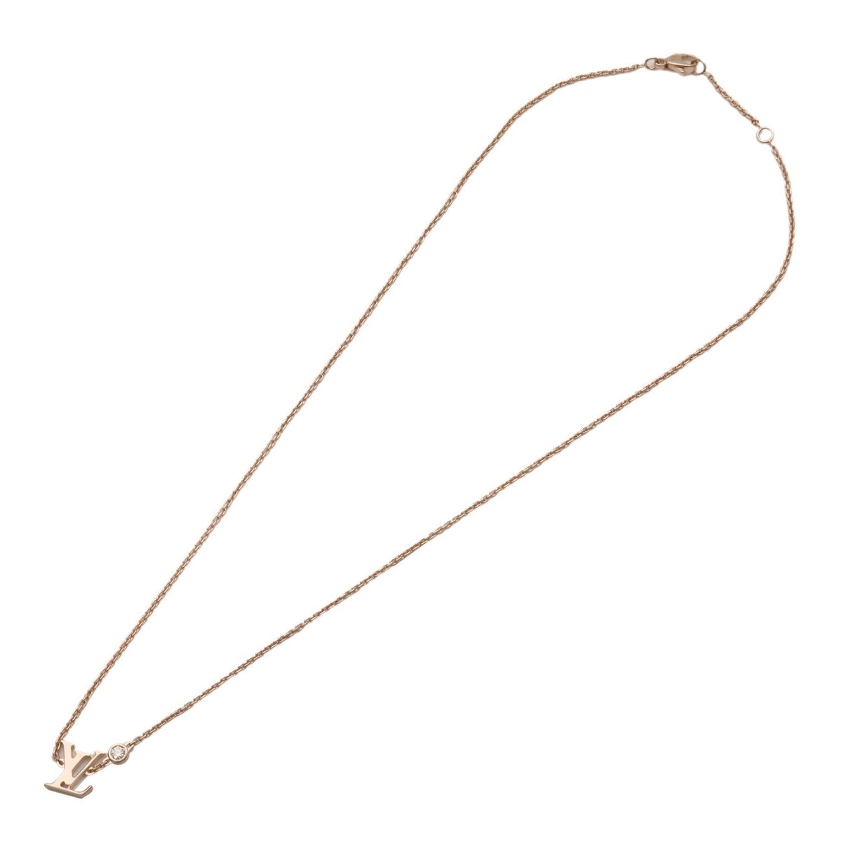 Louis Vuitton Idylle Blossom LV Pendant 18K Rose Gold with Diamond, Gold, Rose Gold, Necklace