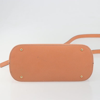 Celine Vintage Convertible Bowler Leather, Orange, Leather, Handbag