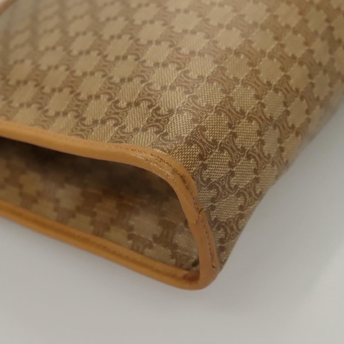 Celine Macadam Pochette Clutch, Beige, PVC, Clutch