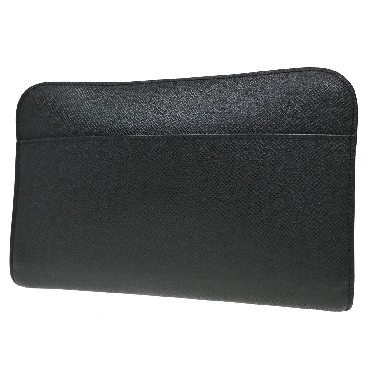 Louis Vuitton Pochette Baikal Clutch Taiga Leather, Black, Leather, Clutch