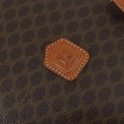 Celine Vintage Macadam Shopper Tote Coated Canvas, Brown, Canvas, Tote Bag