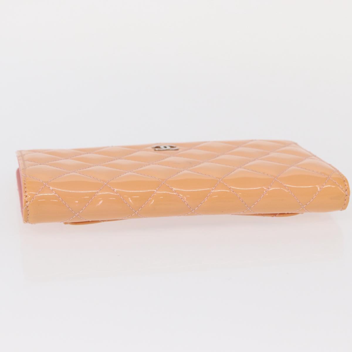 Chanel CC Wallet Quilted Patent, ORANGE, PATENT_LEATHER, Wallets