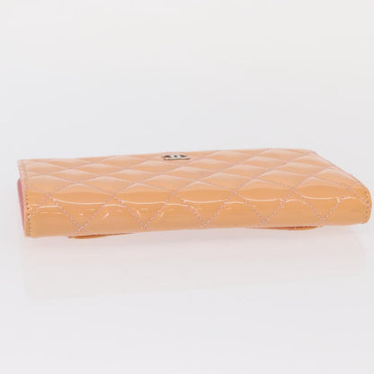 Chanel CC Wallet Quilted Patent, ORANGE, PATENT_LEATHER, Wallets