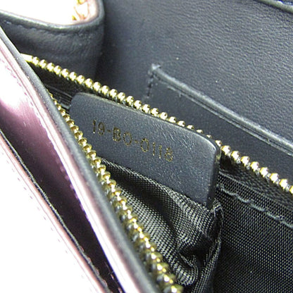 Christian Dior Diorama Wallet on Chain Metallic Distressed Calfskin, Pink, Patent Leather, Crossbody Bag