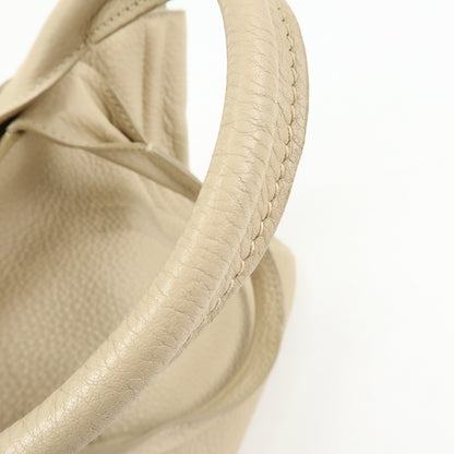 Prada Canapa Vitello Daino, Beige, Leather, Tote Bag