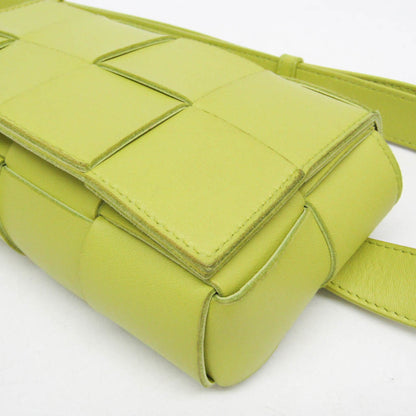Bottega Veneta Cassette Leather, Green, Leather, Clutch