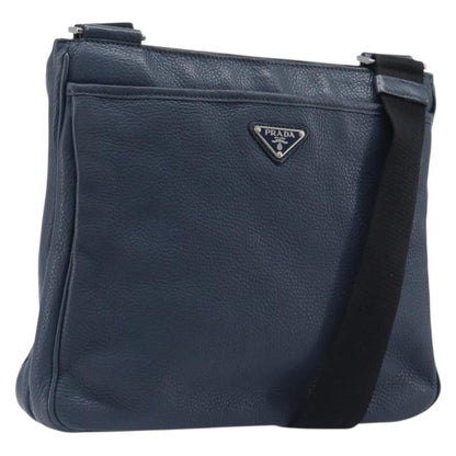 Prada Messenger Saffiano Leather, Navy, Leather, Handbag