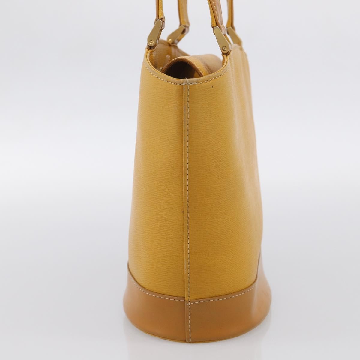 Burberry Handle Tote Leather, Yellow, Leather, Tote Bag
