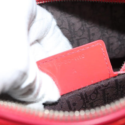 Christian Dior Vintage Lady Dior Patent Patent leather, "red + Silver", Patent Leather, Handbag