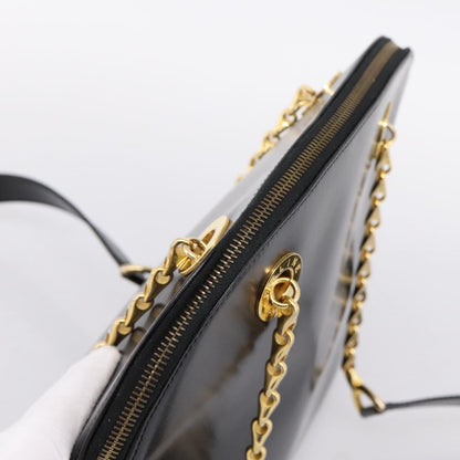 Celine Shoulder Leather, Black, Leather, Shoulder Bag