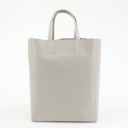 Celine Vertical Cabas Leather, Beige, Leather, Tote Bag