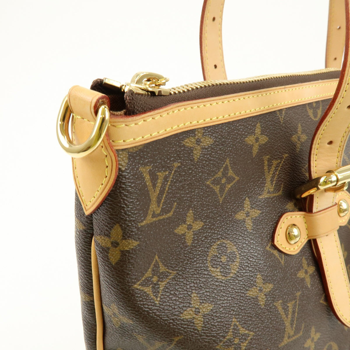 Louis Vuitton Palermo Monogram Canvas, Brown, Canvas, Handbag