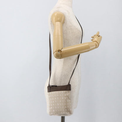 Bvlgari Logomania Canvas with Leather, Beige, Canvas, Shoulder Bag