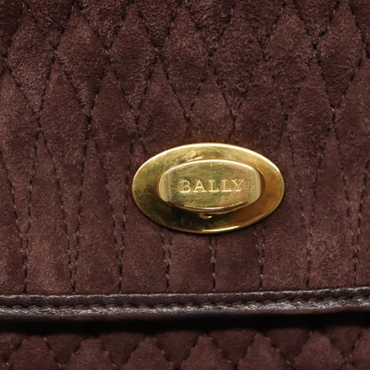 Bally Handbag Quilted Suede, Brown, Suede, Handbag