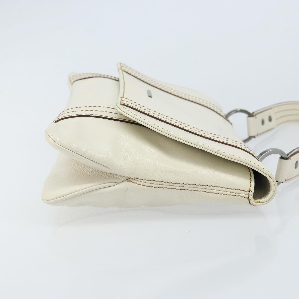 Gucci Vintage Leather, White, Leather, Handbag