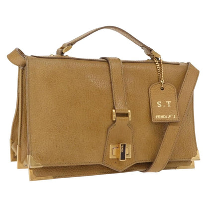 Fendi Classico No. 1 Zucca Canvas, Brown, Leather, Handbag