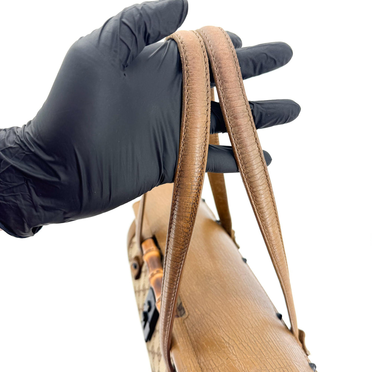 Gucci Bamboo Bullet GG Canvas, Brown, Canvas, Handbag