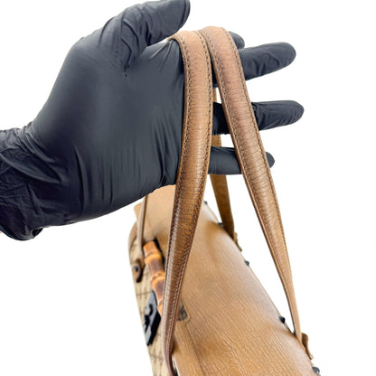 Gucci Bamboo Bullet GG Canvas, Brown, Canvas, Handbag