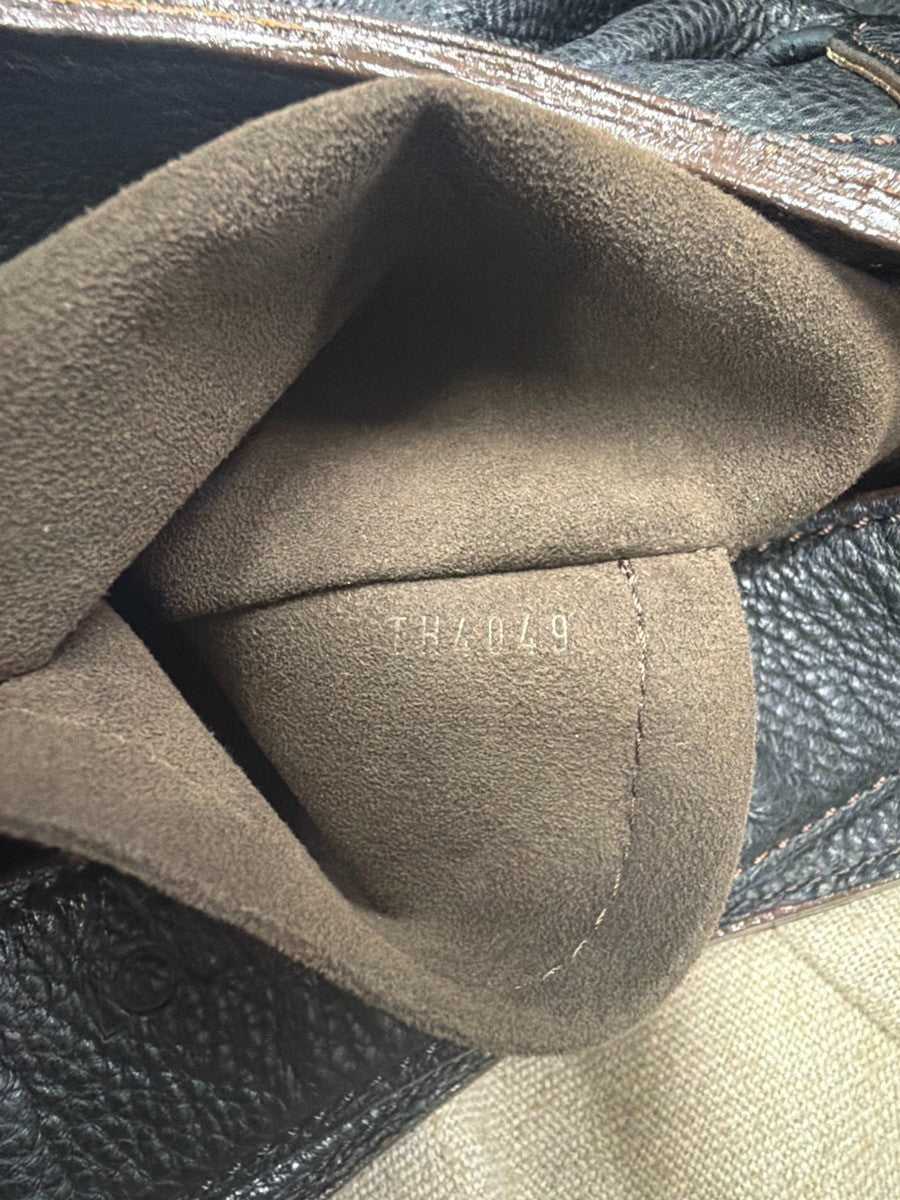 Louis Vuitton Solar Mahina Leather, Black, Leather, Handbag