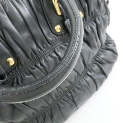Prada Gaufre Convertible Nappa Leather, Black, Leather, Tote Bag