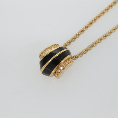 "Christian Dior Vintage pendant necklace Gold-plated Metal, Enamel & Rhinestones", Gold, Metal, Necklace