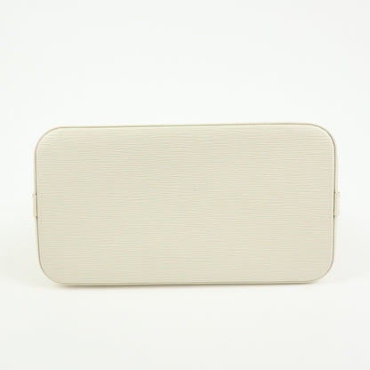 Louis Vuitton Alma Epi Leather, White, Leather, Handbag