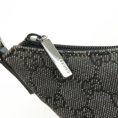 Gucci Horsebit Slim GG Denim with Leather, Black, Leather, Shoulder Bag
