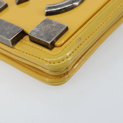 Chanel Boy Brick Flap Bag Lambskin and Plexiglass, YELLOW, LEATHER, Clutche & pouche